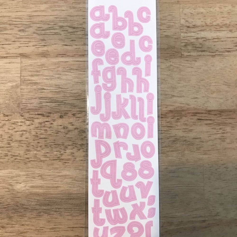 New In Package Pink Alphabet Letter Stickers